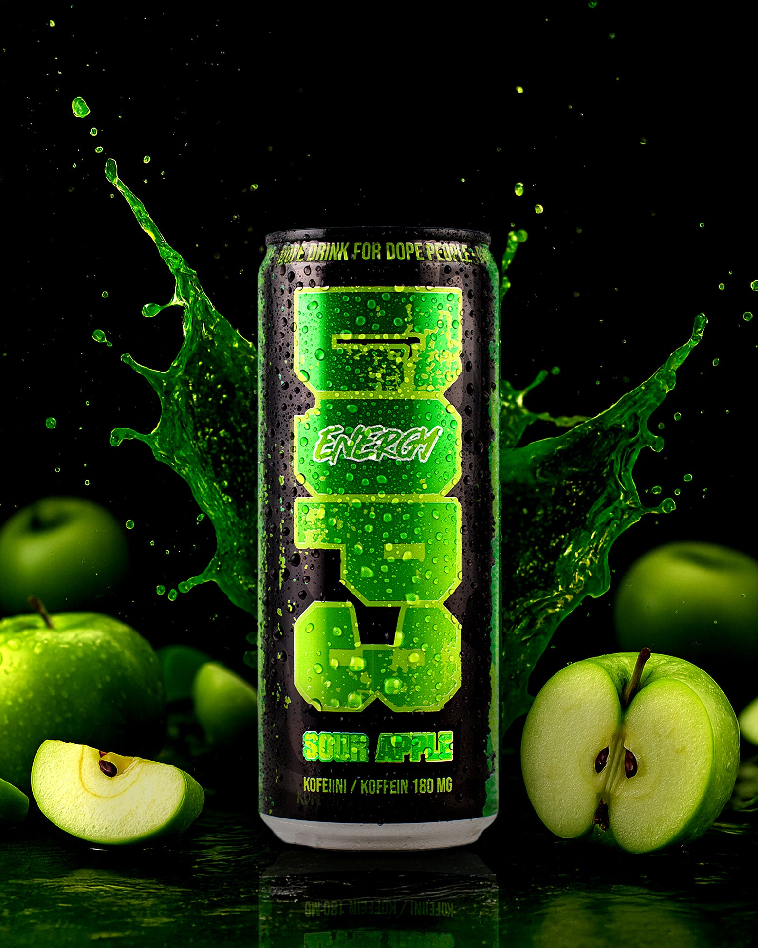DOP3 ENERGY DRINK SOUR APPLE