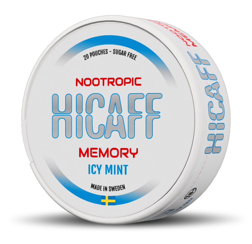 HICAFF Memory Icy Mint – Nootropic Focus Pouches with Icy Mint