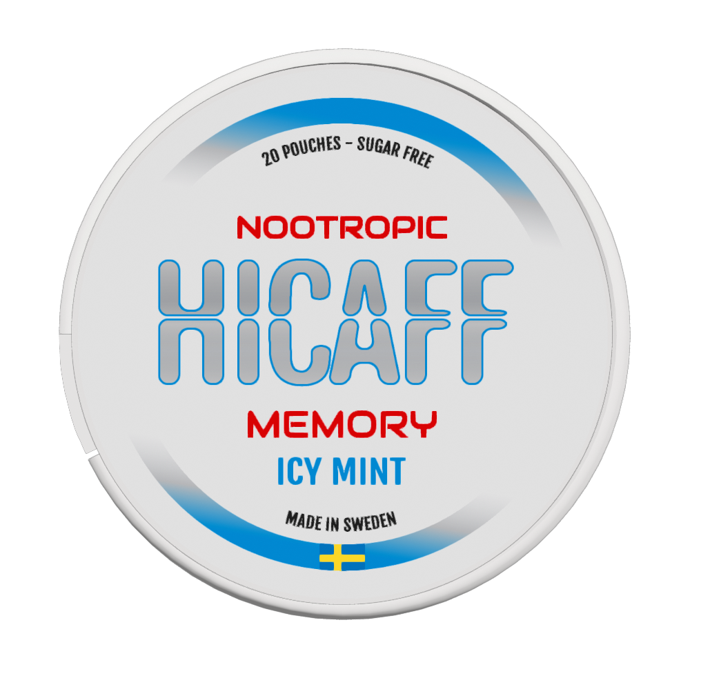 HICAFF Memory Icy Mint – Nootropic Focus Pouches with Icy Mint