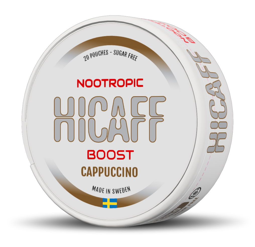 HICAFF Cappuccino Boost – Nootropic Focus Pouches with Cappuccino